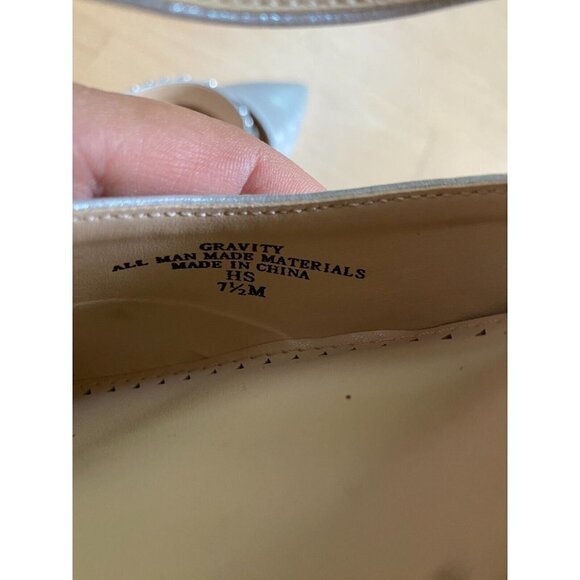 ADRIENNE Vittadini BNWT Women's "Gravity" mule sandal sz 7.5 jewels silver - Picture 7 of 7